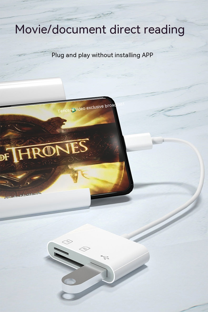 3-i-1 USB-C-adapter – Læs SD/TF-kort + USB