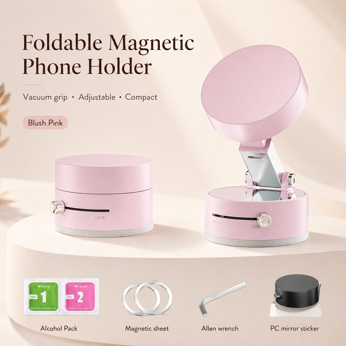 Magnetic Vacuum Car Phone Holder – Hands-Free & Secure